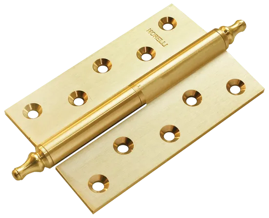 Петля карточная разъемная латунная MB 120X80X3.5 SG R C с коронкой правая,врезная, цвет матовое золото
