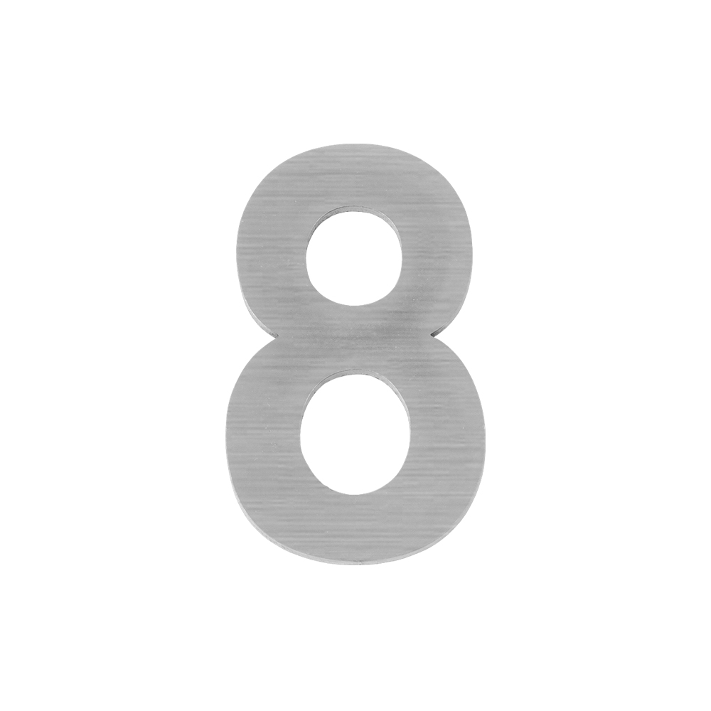 Цифра &quot 8&quot самоклеящаяся SS304 (50х30) (FUARO) SSC сатинированный хром