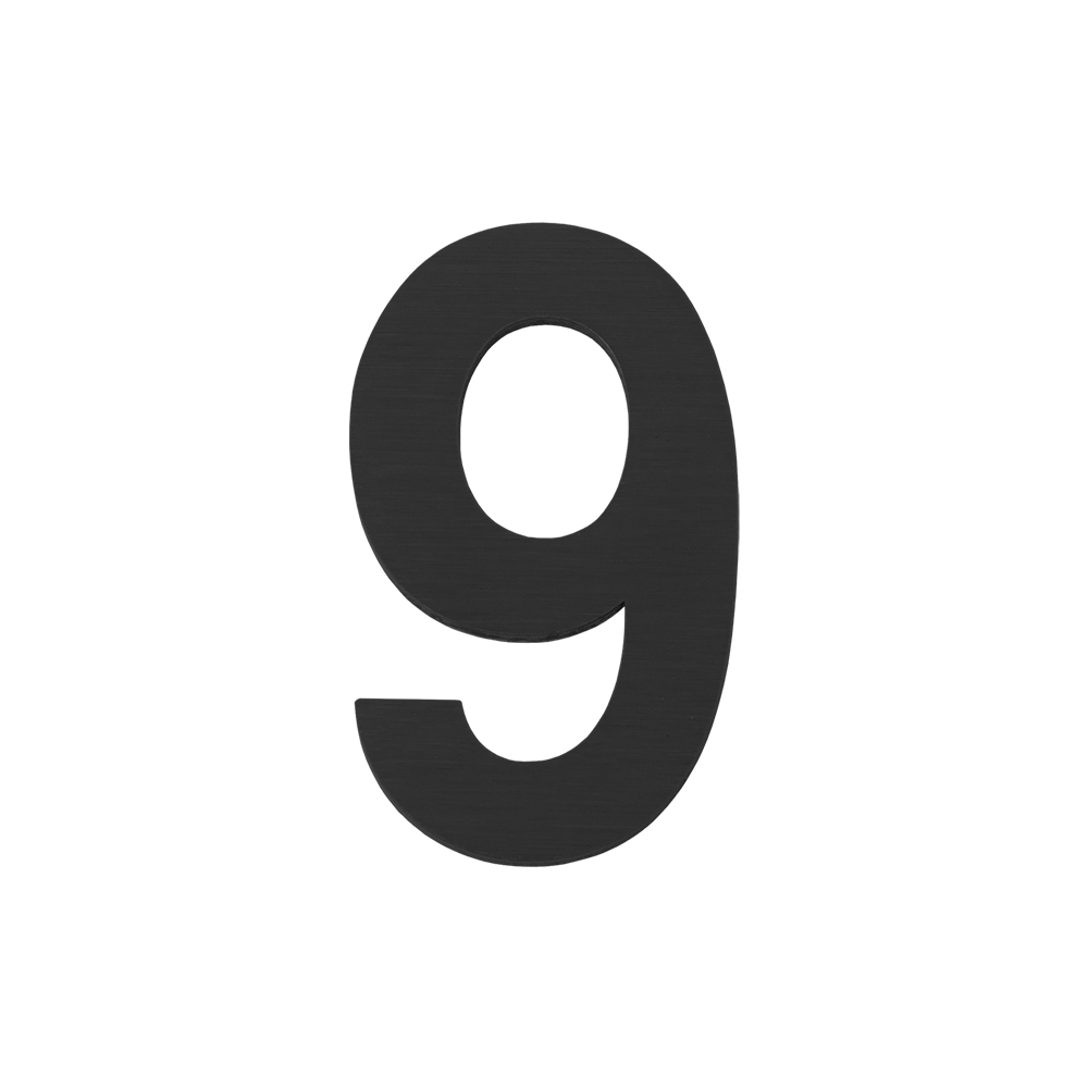 Цифра &quot 9&quot самоклеящаяся SS304 (50х30) (FUARO) BL черный